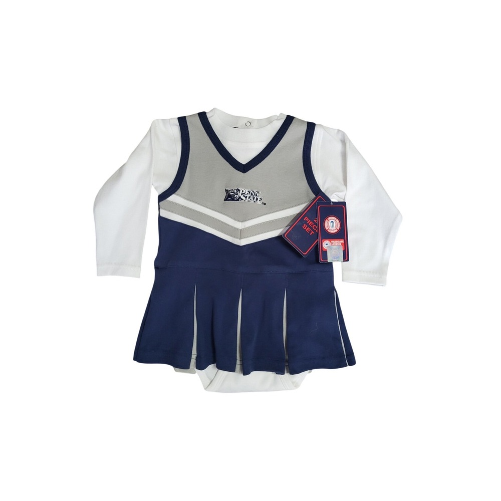 VTG Y2K Penn State Nittany Lions Baby Girl Cheerleader Outfit 2 Pc Set 18M NWT